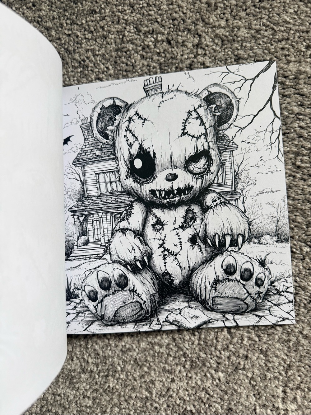Creepy Teddy & Weird Creature Adult/Kids Coloring Book Set — - Picture 3 of 5